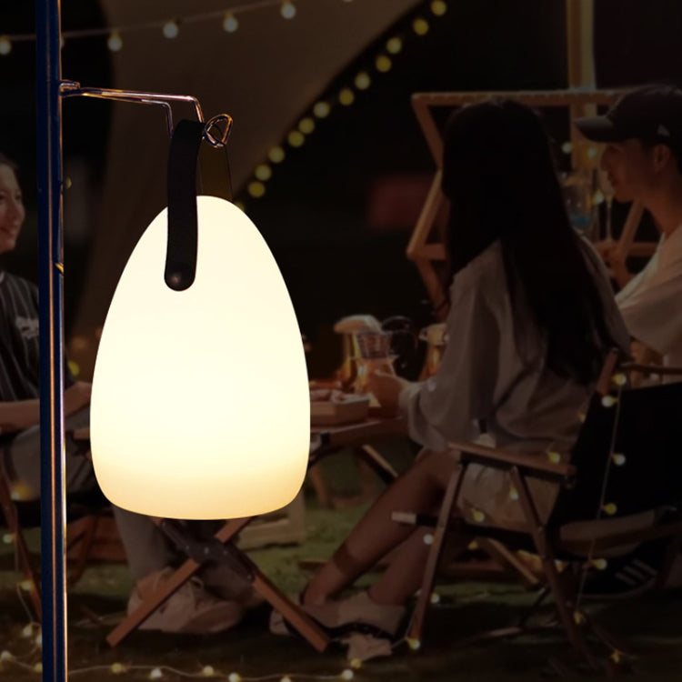 16 Colors LED Night Light with Handle Hanging Lantern USB Rechargeable Table Lamp(Round) by bashfashion
