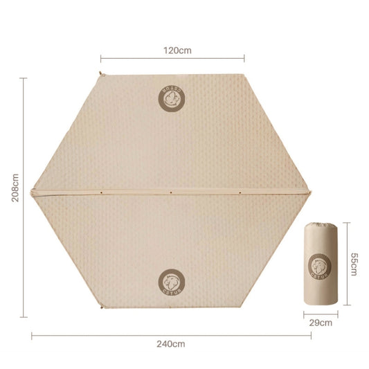 CSTUR D2250 Thickened Portable Camping Hexagonal Automatic Inflatable Mat Outdoor Picnic Moistureproof Mat, Thickness: 3cm (Khaki) by CSTUR
