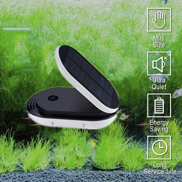 Outdoor Portable Solar Oxygen Pump Aquarium Flip Cover Solar Oxygen Pump(Black) by bashfashion