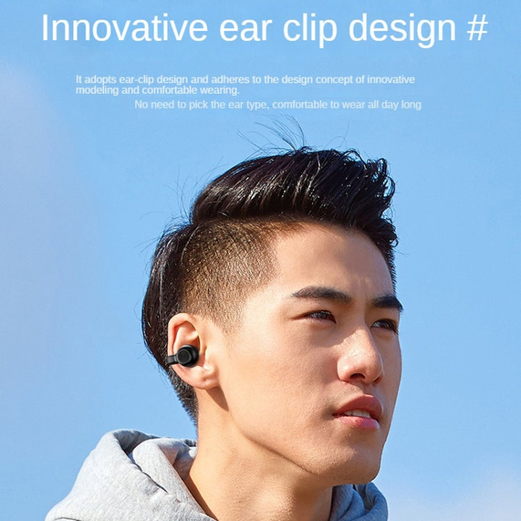 Z28 Wireless Ear Clip Type Single-Ear Bluetooth 5.3 Earphone(Black Box Packag) by bashfashion