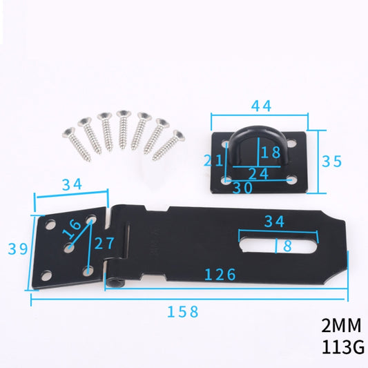 5 inch Buckle 201 Stainless Steel Waterproof Lock Cabinet Door Hanging Lock Tool by bashfashion