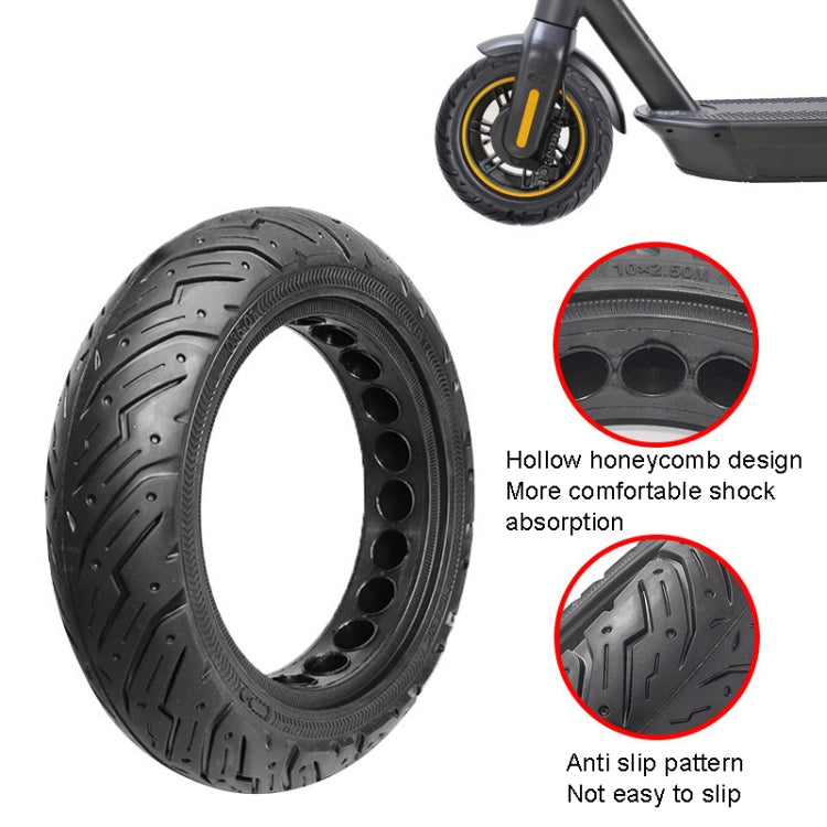For Ninebot Max G30 Scooter 10 x 2.5 inch Solid Honeycomb Explosion-proof Tire(Black) by bashfashion