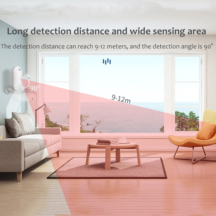TUYA APP Control Wireless PIR Motion Sensor Alarm WiFi Motion Detector by bashfashion