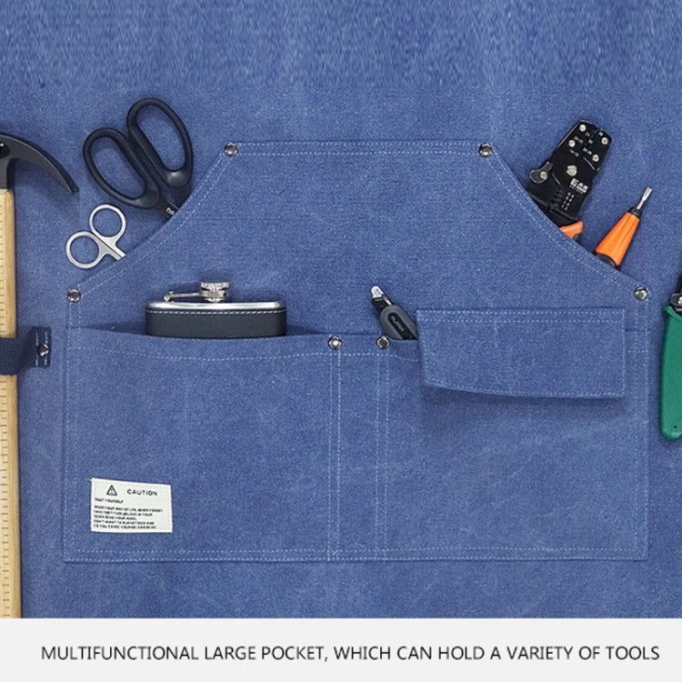 Carpentry Electrician Garden Heavy Canvas Workwear Apron, Color: Blue by bashfashion