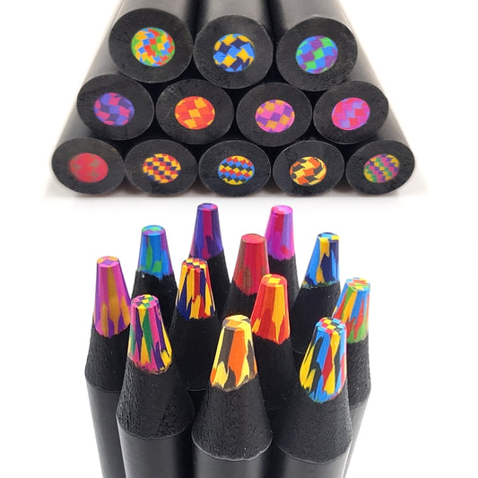 12pcs /Set Rainbow Pencils Wooden Colored Pencil For Kids Adults Art Drawing by bashfashion