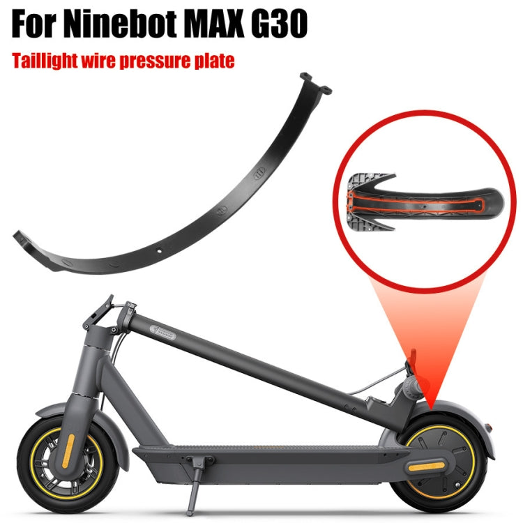 For Ninebot Max G30 Electric Scooter Parts Fender Tail Light Line Cover(Black) by bashfashion