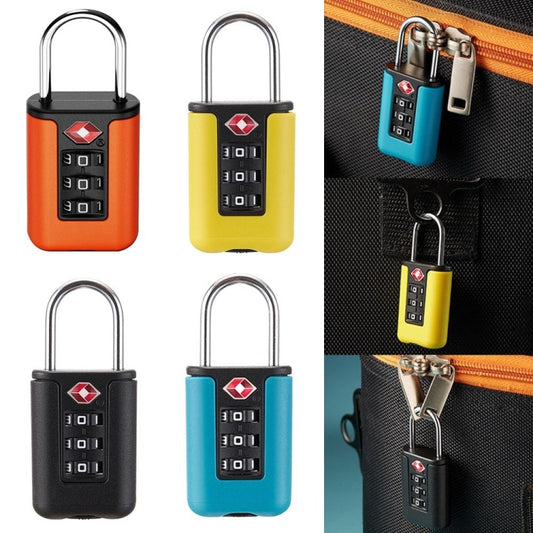 TSA Customs Code Lock Travel Luggage Lock Mini Contrast Color Design Combination Padlock(Light Green) by bashfashion