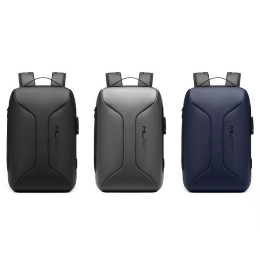 Business Large Capacity Travel Bag Multifunctional Waterproof Laptop Backpack With USB Port(Light Grey) by bashfashion