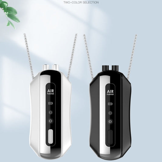 Portable Negative Ion Air Purifier Home Hanging Neck Purifier, Style: Chain Style (White) by bashfashion