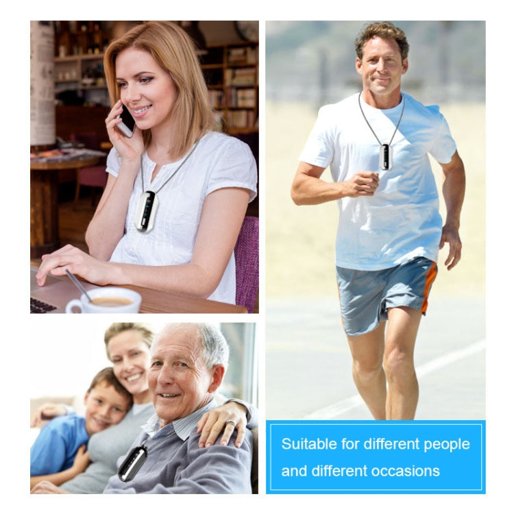 Portable Negative Ion Air Purifier Home Hanging Neck Purifier, Style: Chain Style (Black) by bashfashion