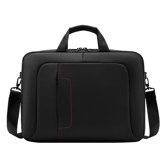 Business Briefcase Multifunctional Waterproof Laptop Messenger Bag(Black) by bashfashion