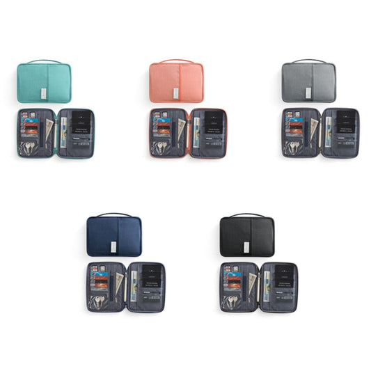 Travel Waterproof Dustproof Portable Passport Document Bag, Color: Orange Pink Large by bashfashion