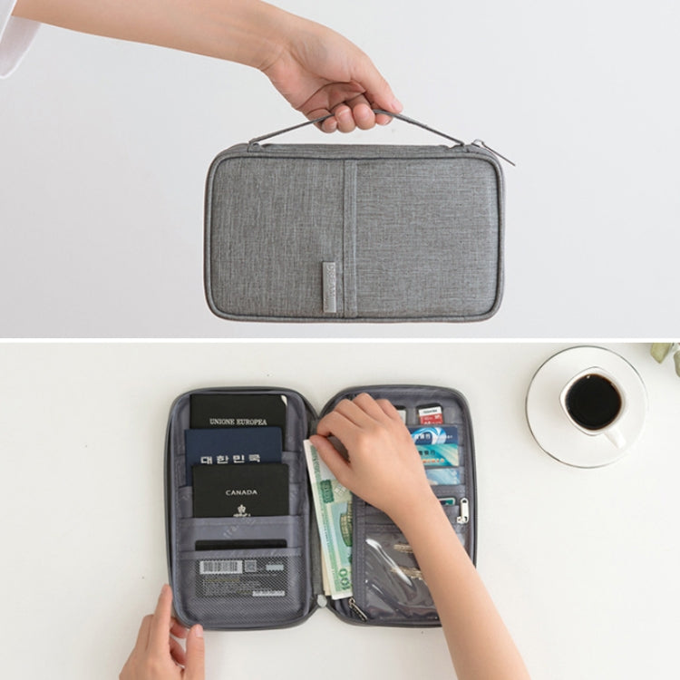 Travel Waterproof Dustproof Portable Passport Document Bag, Color: Gray Large by bashfashion