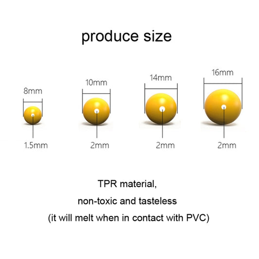 50pcs 14mm TPR Floating Bait Ball Float Water Fake Soft Bait(Yellow Corn Flavor) by bashfashion