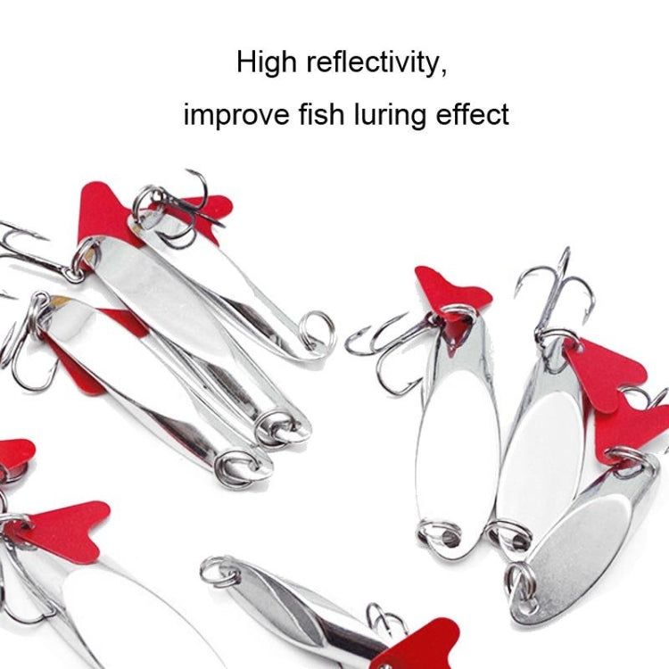 5pcs 14g 5cm Bent Angle Slant Cut Sequins Long Casting Freshwater Fake Bait by bashfashion