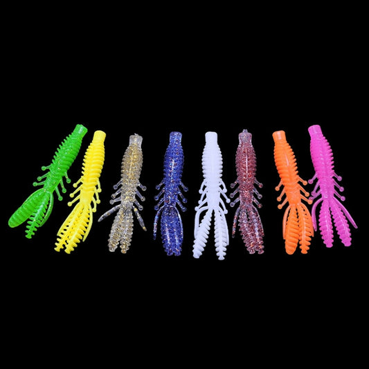 50pcs Large Reverse Threaded Floating Inverted Shrimp Bait(White) by bashfashion