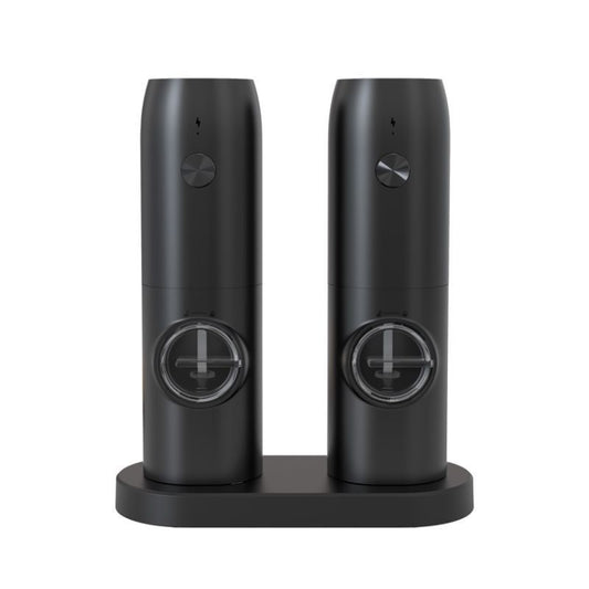 Electric Automatic Salt And Pepper Grinder Set With Charging Base, Model: J2 KYMQ-15C by bashfashion