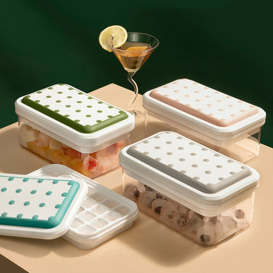 Single Llayer Ice Mold Folding Lid Press Ice Box(Gray) by bashfashion