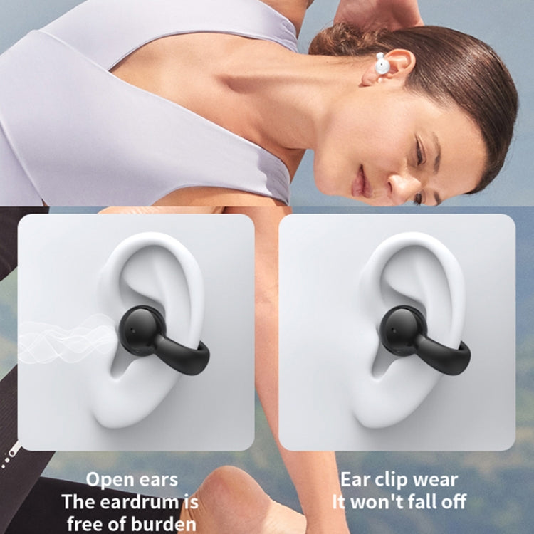 Single Ear Stereo Ear Clamp Type Bone Conduction Bluetooth Earphone(White) by bashfashion