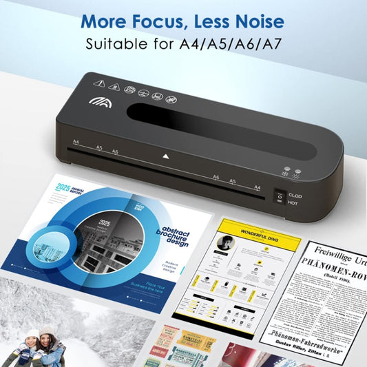 FN333 A4 Photo Laminating Machine With Hot And Cold Mode, Size: Set 3(UK Plug) by bashfashion