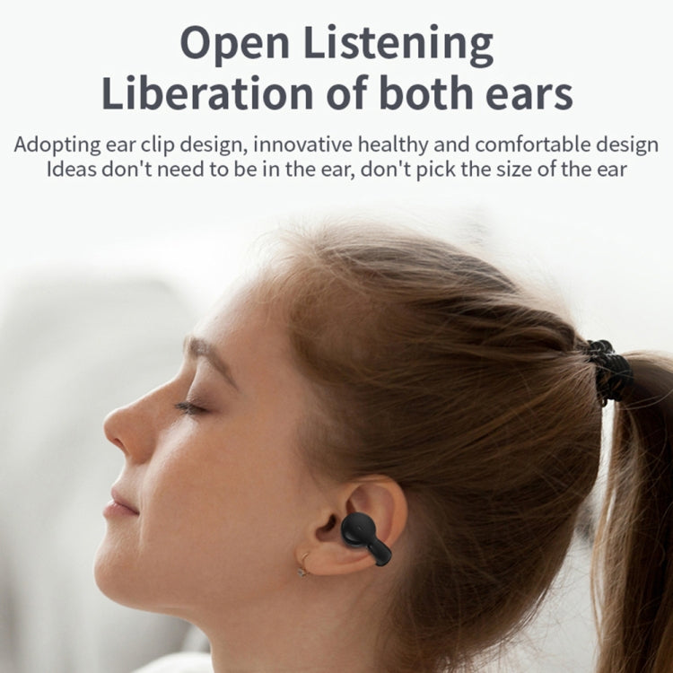 Clip Ear Stereo External Sound Without Hurting Ear Business Sports Model Bluetooth Earphones(Grey) by bashfashion
