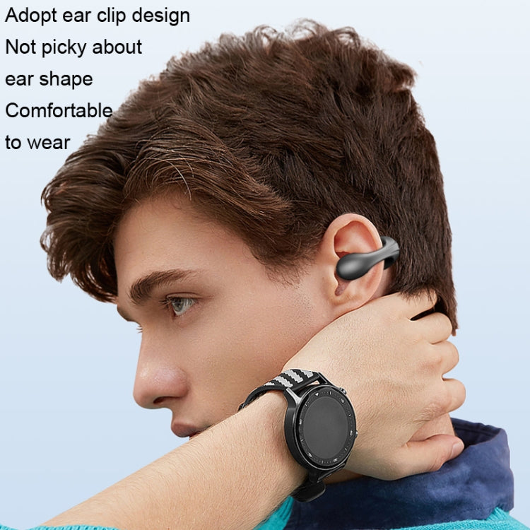 Single Ear Bone Conduction Bluetooth Earphone In-Ear Wearable Running Sports Mini(Blue) by bashfashion
