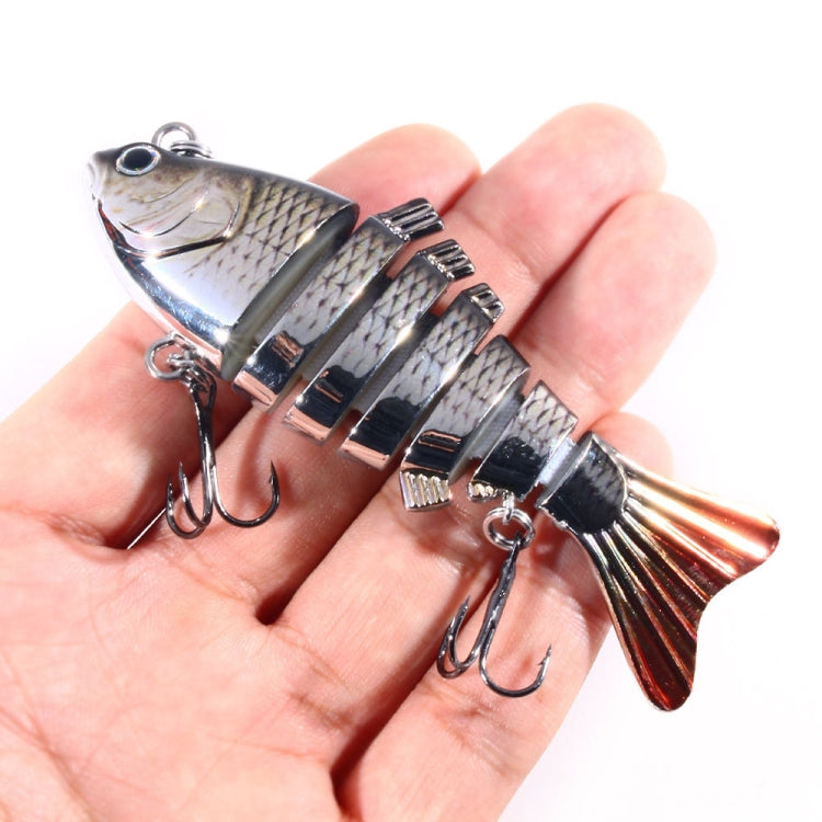 HENGJIA 10cm 24g Bionic Multi-Section Fish Bait Plastic Electroplating Fake Bait(5) by HENGJIA