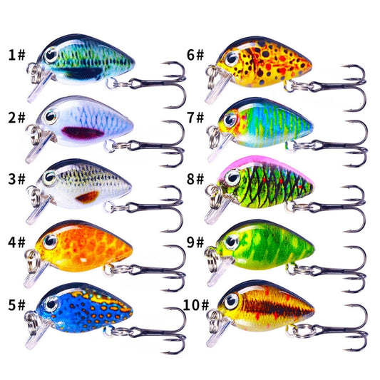 HENGJIA 2.5cm 1.5g Floating Water Little Fat Micro-Object Mini 3D Printing Luya Bait(3) by HENGJIA