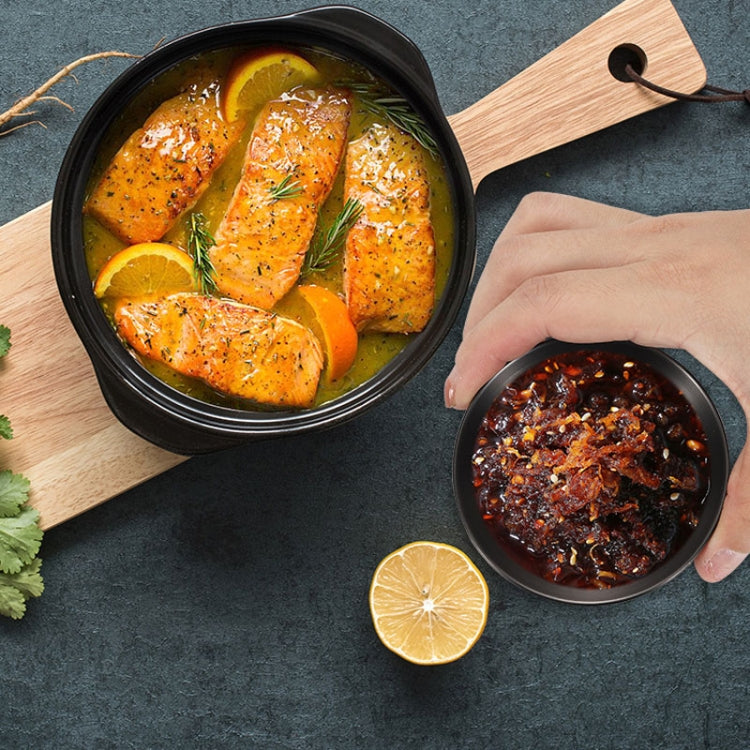 4pcs/set Stainless Steel Circular Dipped Dishes Seasoning Gastric Dish, Color: Stainless Steel Color by bashfashion