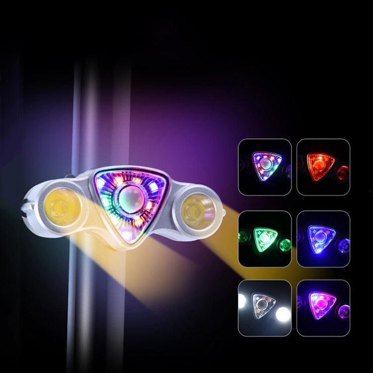 9+2 LED Bicycle Tail Light Rechargeable MTB Road Bike Headlight Warning Light(Red Light+Yellow Light) by bashfashion