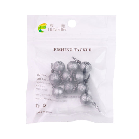 HENGJIA 10pcs/bag 10g Fishing Lead Pendant Sea Fishing Lua Spherical Spinning Biting Lead Fishing Gear by HENGJIA