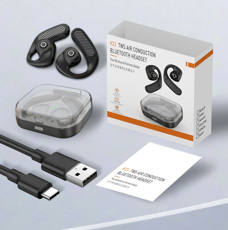 K23 TWS Hanging Ear Earphones Air Conduction Bluetooth Headset(Sky Blue) by bashfashion