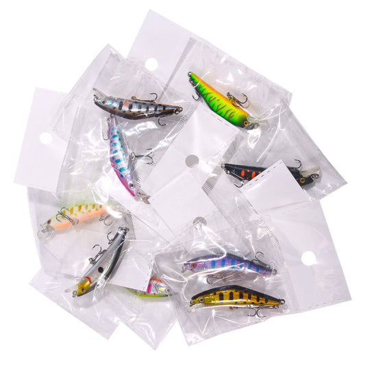 HENGJIA 5.7cm 3.4g Microbe Road Lures Slow Sinking Minnow Fake Bait, Color: 10 Colors Bagged by HENGJIA