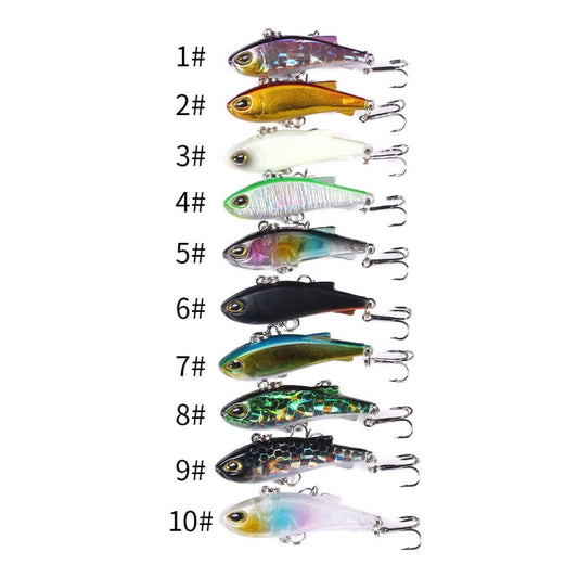 HENGJIA 4cm 4g Submerged Trembler Swimming VIB Luya Fish Bait Microbe Warbler Fake Bait(4) by HENGJIA