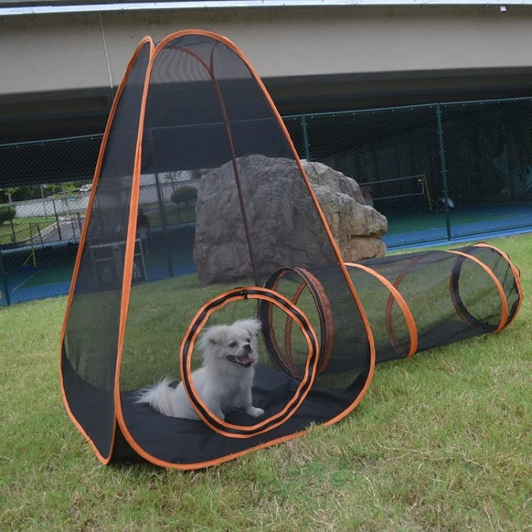 6-in-1 Cat Tent with Tunnel Portable Playpen Play Tents for Indoor and Outdoor(Black) by bashfashion