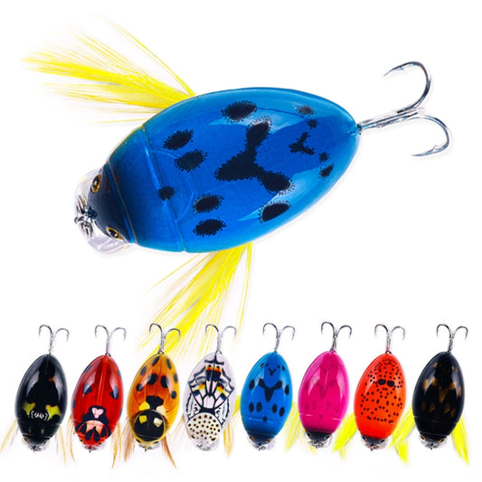 HENGJIA Insect Floating Water Bionic Bait Beetle Water Surface Bass Tap Fake Bait, Color: 1 by HENGJIA