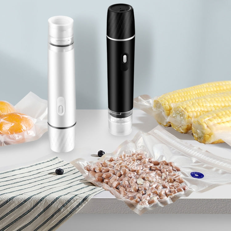 Handheld Vacuum Machine Rechargeable Food Preservation Compression Storage Machine(White) by bashfashion