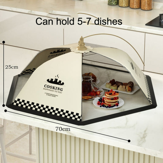Table Cover Folding Food Cover Household Anti-fly Dust-proof Vegetable Umbrella 70cm Grid Cooking Smoke by bashfashion