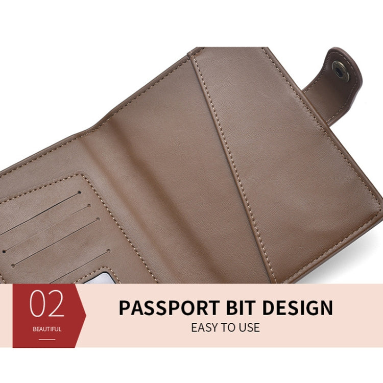 Dibaoleiou Buckle PU Leather ID Card Storage Bag Multifunctional Passport Case(Red) by DEABOLAR