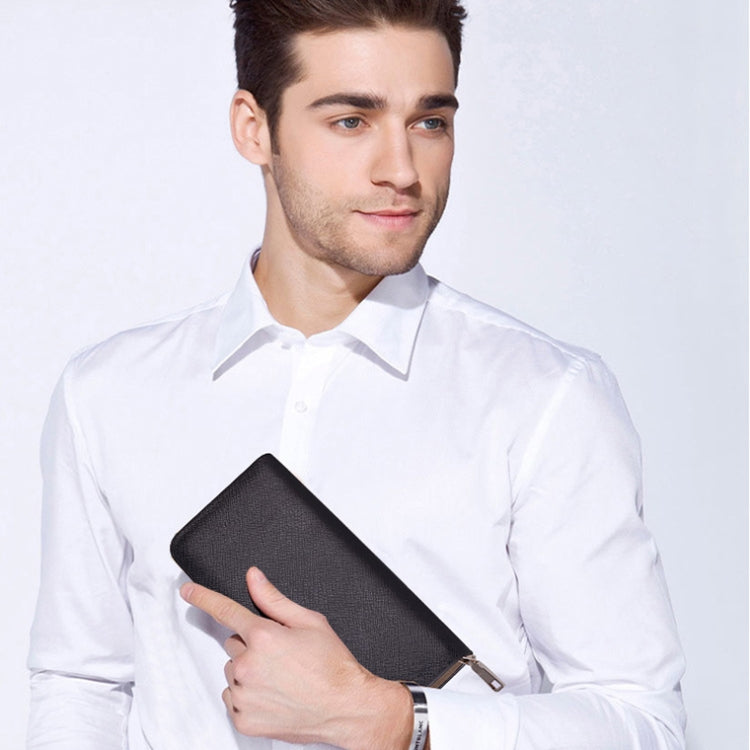 DEABOLAR Long Saffiano Leather Wallet Large Capacity Multi-compartment Zip Clutch(White) by DEABOLAR