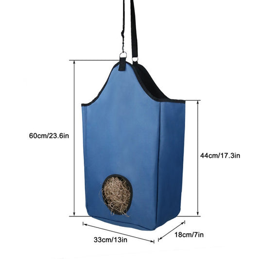 Double Layer Oxford Cloth Horse Hay Bale Hay Tote Bag(Blue) by bashfashion