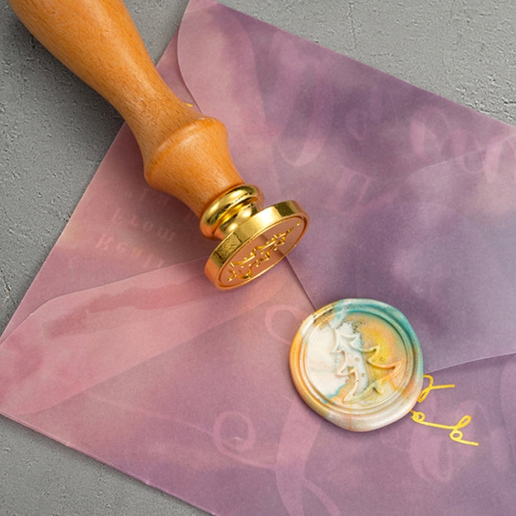 Gift Box Fire Paint Stamp Set Retro Handbook Material Accessories DIY Book Material(Black Box Love) by bashfashion