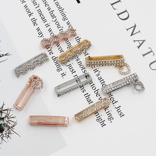 3pcs/set Smart Watch Silicone Strap Buckle Decoration Ring(Rose Gold) by bashfashion