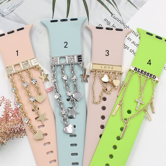 Watch Silicone Watch Band Decoration Ring Diamond Series Decoration Buckle(4) by bashfashion