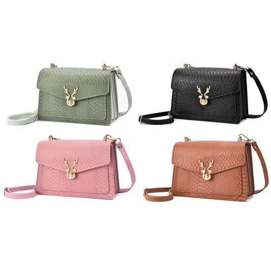 Outdoor Crocodile Pattern Leather Single-Shoulder Crossbody Bag Mobile Phone Bag(Green) by bashfashion