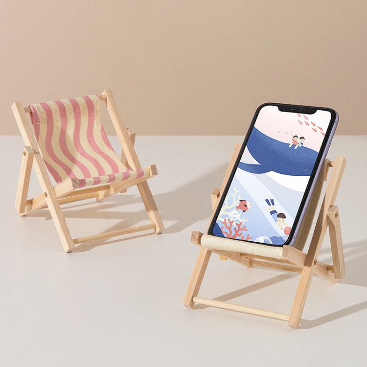 Wooden Craft Mini Desktop Ornament Photography Toys Beach Chair Phone Holder, Style: E by bashfashion