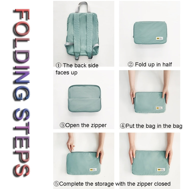 Lightweight Folding Backpack Simple Large Capacity Travel Backpack Cute Casual School Bag(Yellow) by bashfashion