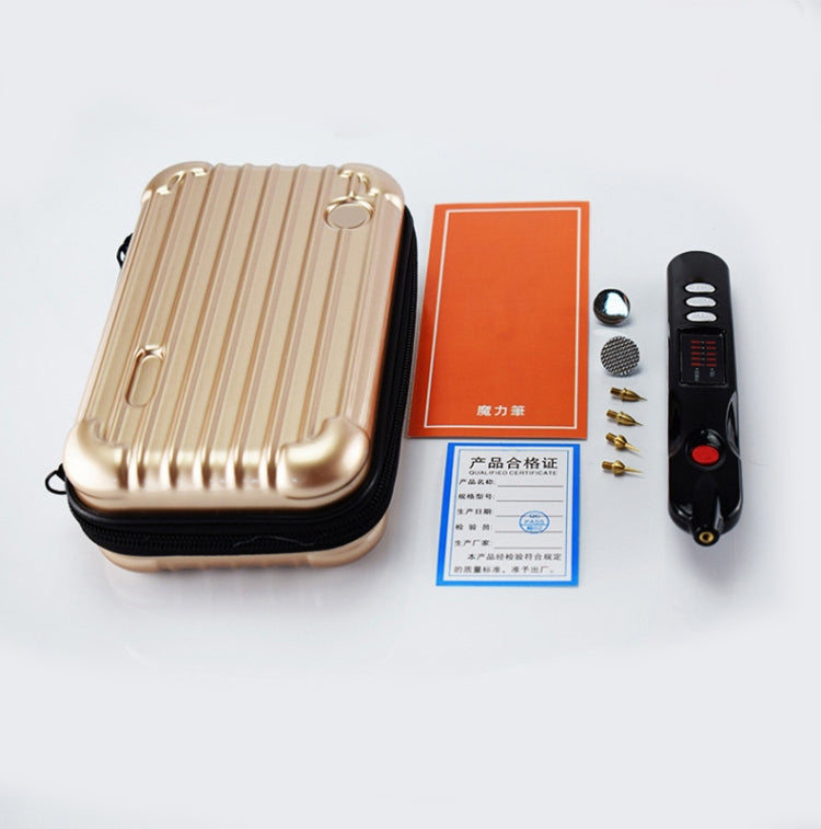 Spot Mole Pen Spot Removal Instrument Home Beauty Instrument, Spec: Charging Model US Plug(Golden) by bashfashion