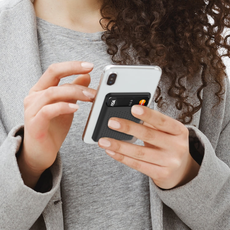 AhaStyle PT133 Adhesive Model Mobile Phone Silicone Card Case(Gray) by AhaStyle