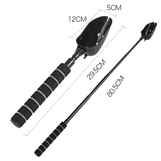 Fishing Bait Throwing Spoon Nesting Device Retractable Casting Scoop, Style: Aluminum Alloy by bashfashion